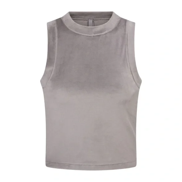 SKIMS Velour Crewneck Tank in Smoke XS - Picture 4 of 4